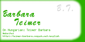 barbara teimer business card
